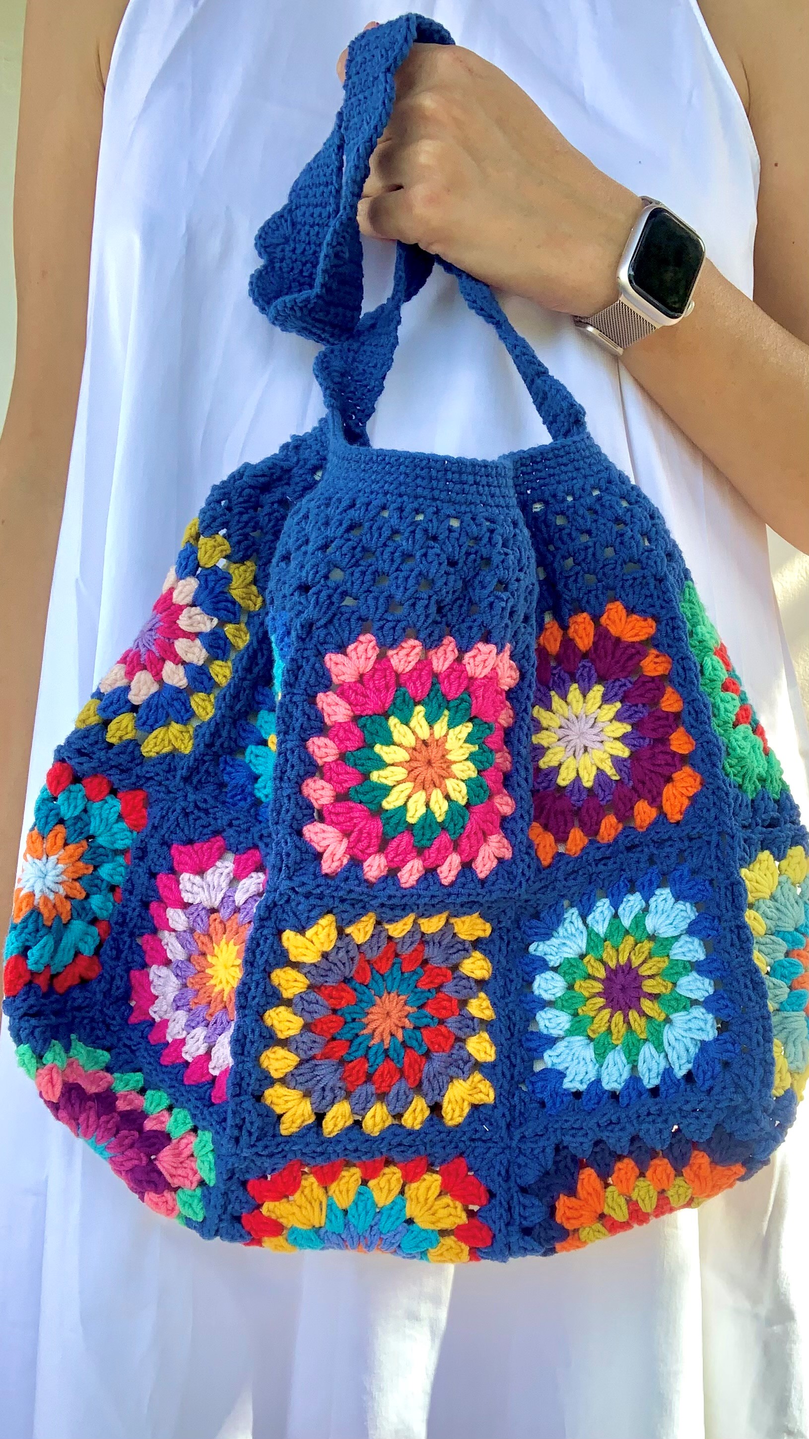 Kroşe Rüzgar Gülü Çanta