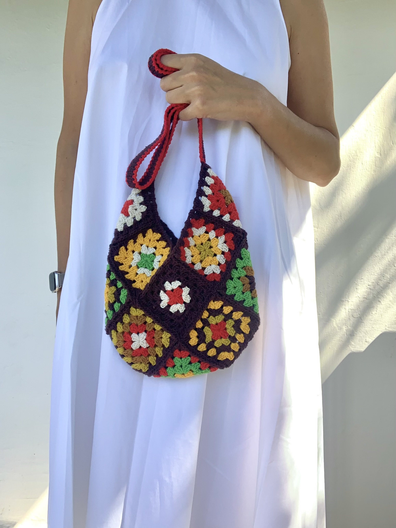 Kroşe Mini Postacı Çanta 