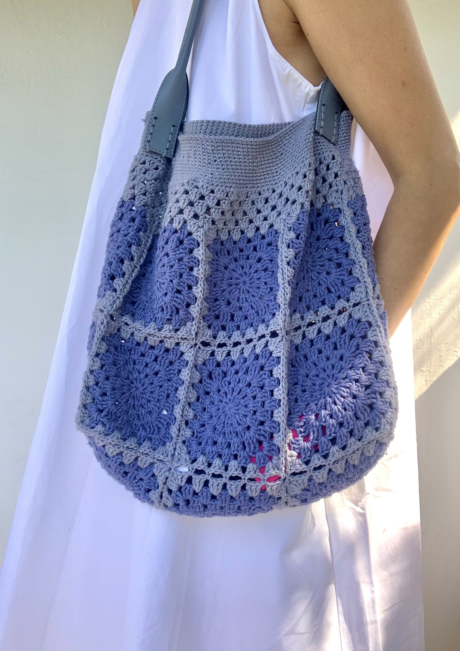 Kroşe Rüzgar Gülü  Çanta 