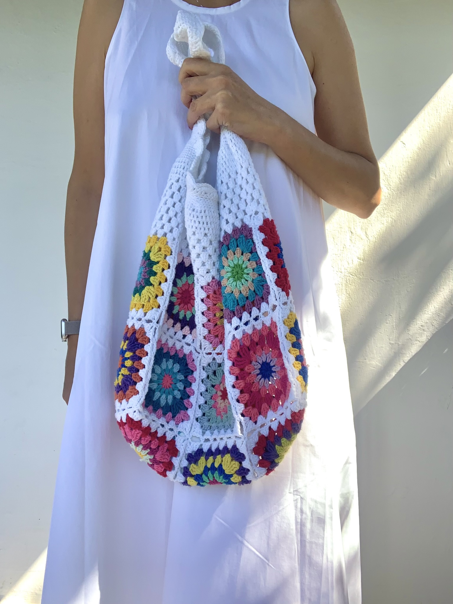 Kroşe Rüzgar Gülü Çanta